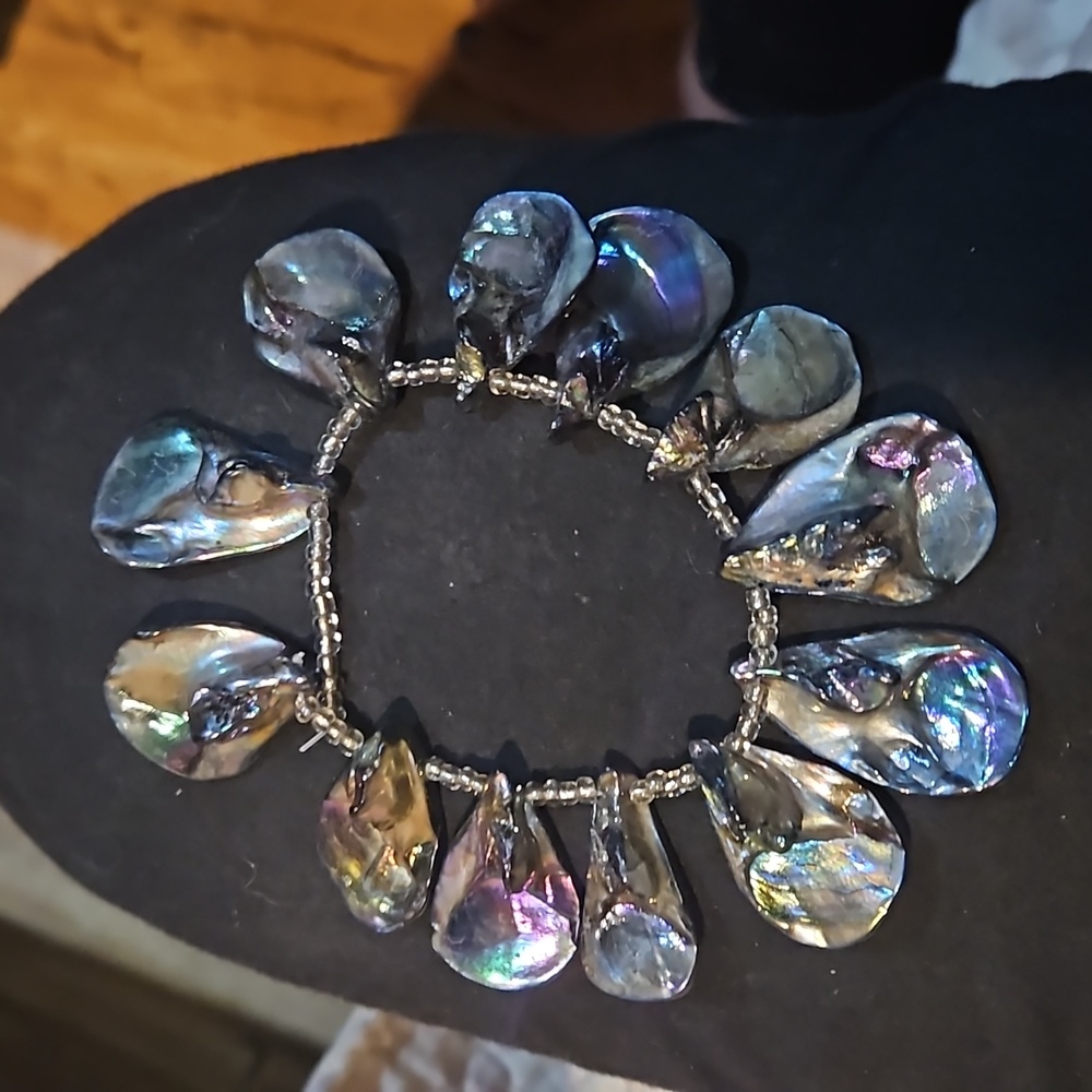 Oyster Shells on a stran of beads